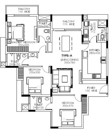 3 BHK Flat in Artech Metropolis in Mannanthala, Thiruvananthapuram - Image 924976