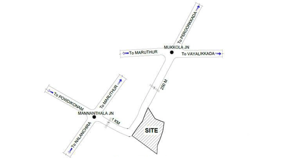 Location of Artech Metropolis in Mannanthala, Thiruvananthapuram - Image 419191