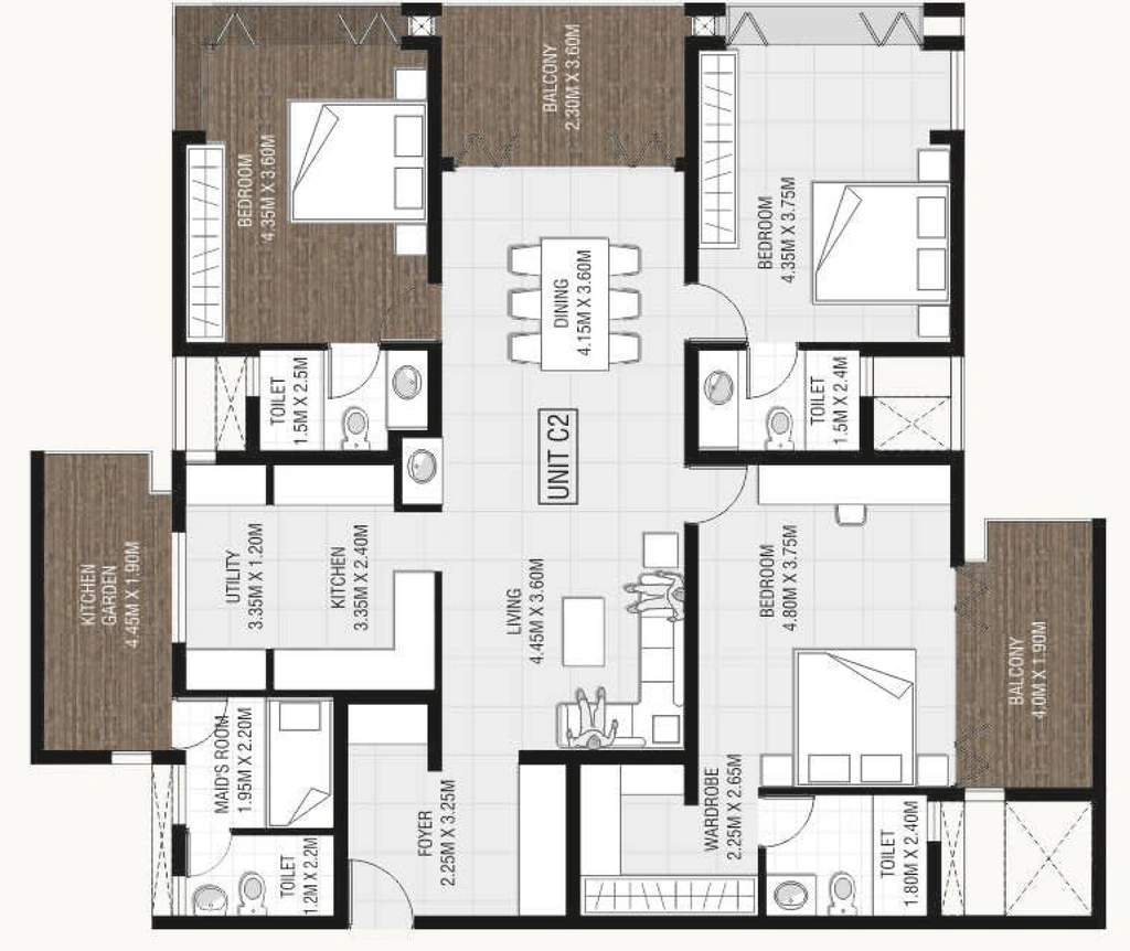 3 BHK Flat in Artech Rainforest in Sasthamangalam, Thiruvananthapuram - Image 924981