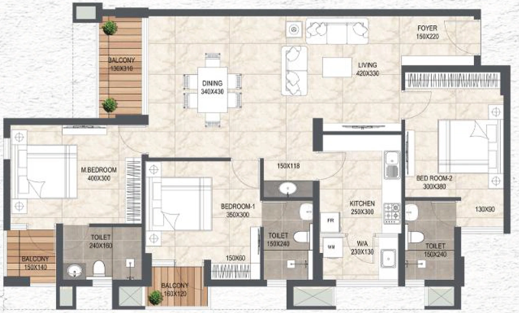 3 BHK Flat in Artech Serenity in Mannanthala, Thiruvananthapuram - Image 924992