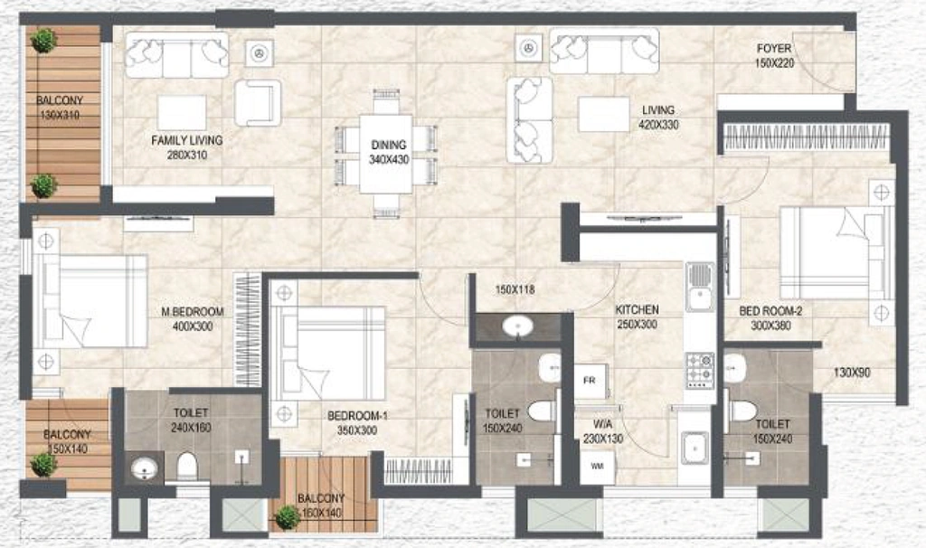 3 BHK Flat in Artech Serenity in Mannanthala, Thiruvananthapuram - Image 924993