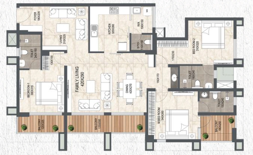 3 BHK Flat in Artech Serenity in Mannanthala, Thiruvananthapuram - Image 924994