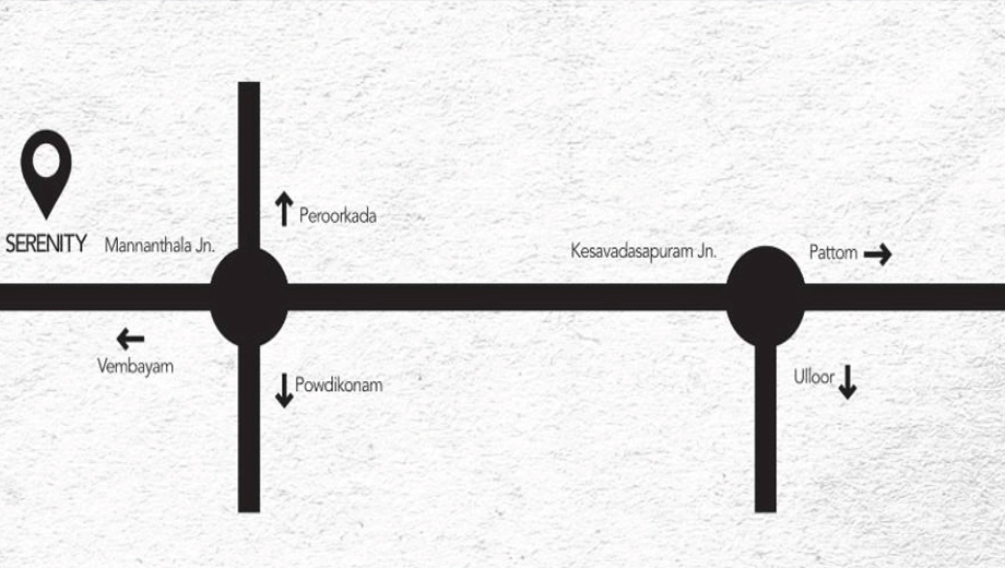 Location of Artech Serenity in Mannanthala, Thiruvananthapuram - Image 419243