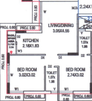 2 BHK Flat in NDK Shilp Aura in Mavdi, Rajkot - Image 924750