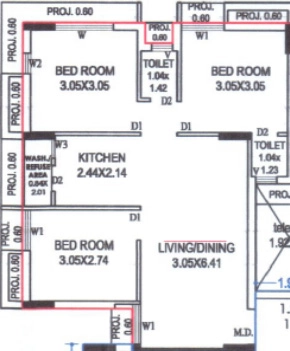 3 BHK Flat in NDK Shilp Aura in Mavdi, Rajkot - Image 924751