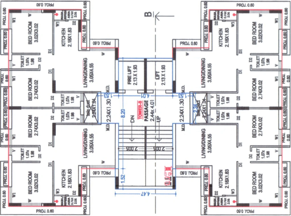 Floor Plan of NDK Shilp Aura in Mavdi, Rajkot - Image 418641