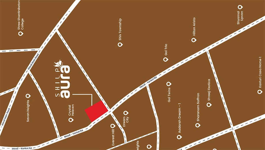 Location of NDK Shilp Aura in Mavdi, Rajkot - Image 418639
