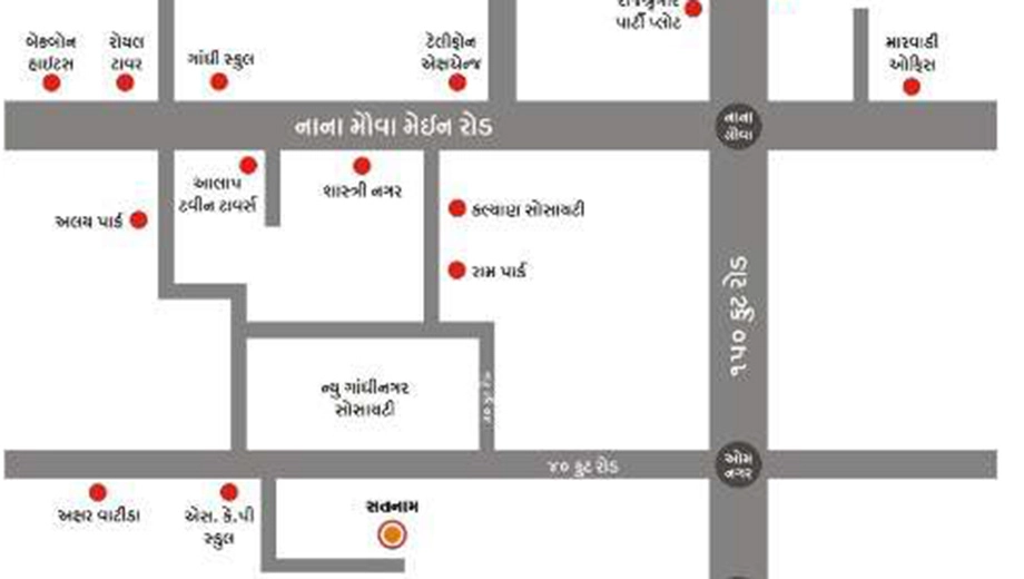 Location of Ranjanben Satnam Flats in Mavdi, Rajkot - Image 418648