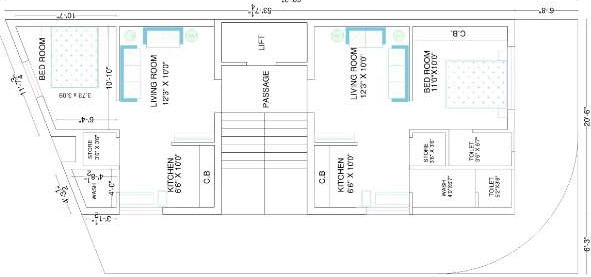 Master Plan of Ranjanben Satnam Flats in Mavdi, Rajkot - Image 418649