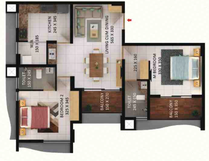 2 BHK Flat in Asset Pragathi in Peroorkada, Thiruvananthapuram - Image 925019