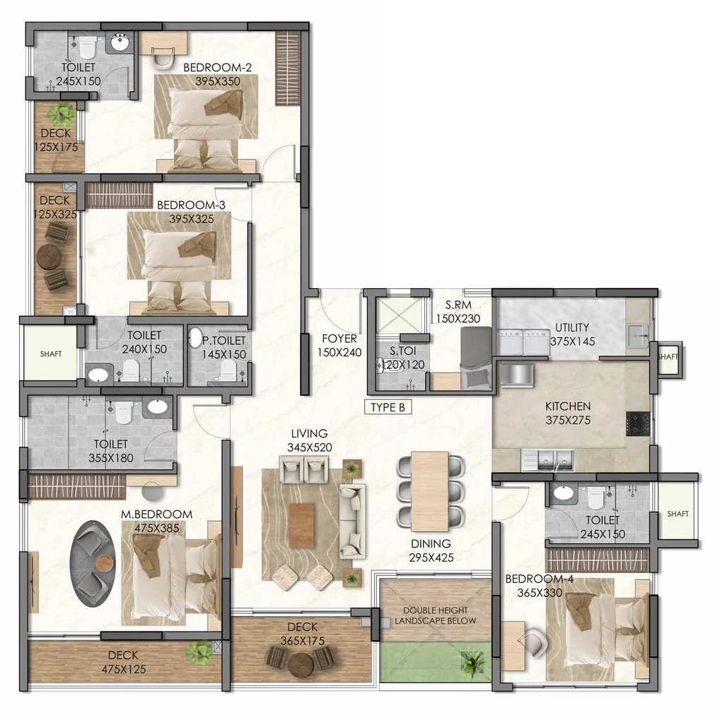 4 BHK Flat in Asset Vismayam in Sasthamangalam, Thiruvananthapuram - Image 925014