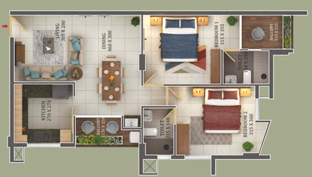 2 BHK Flat in Cordial Deepam in Sasthamangalam, Thiruvananthapuram - Image 925007