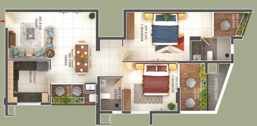 2 BHK Flat in Cordial Deepam in Sasthamangalam, Thiruvananthapuram - Image 925008