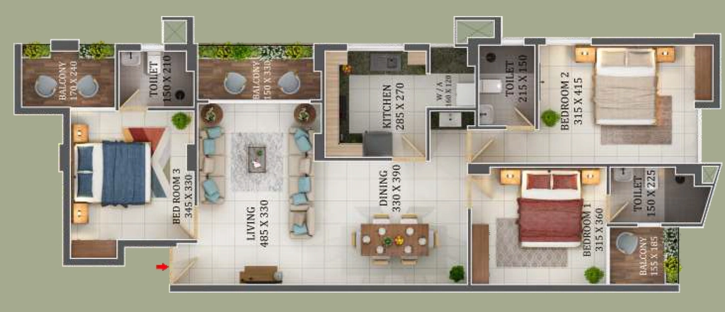 3 BHK Flat in Cordial Deepam in Sasthamangalam, Thiruvananthapuram - Image 925016