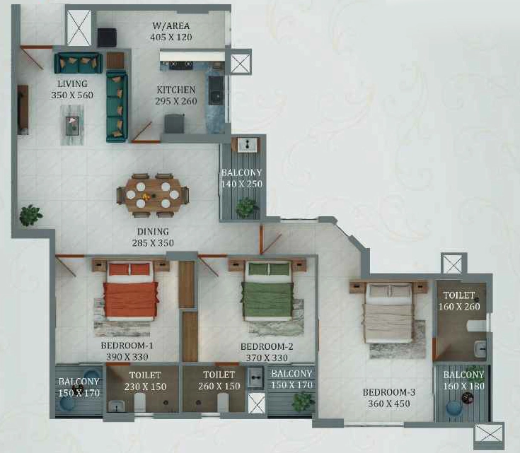 3 BHK Flat in Cordial Felicitous in PMG, Thiruvananthapuram - Image 925006