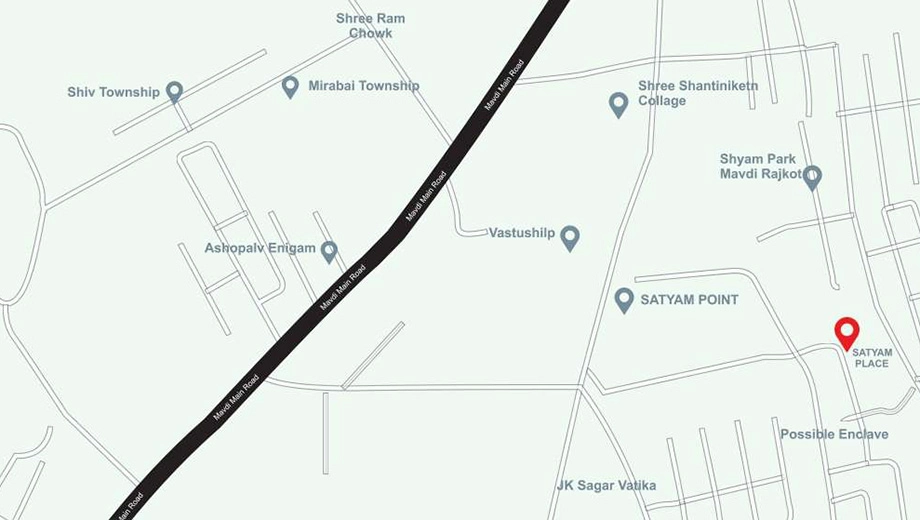 Location of Satyam Palace in Mavdi, Rajkot - Image 418683