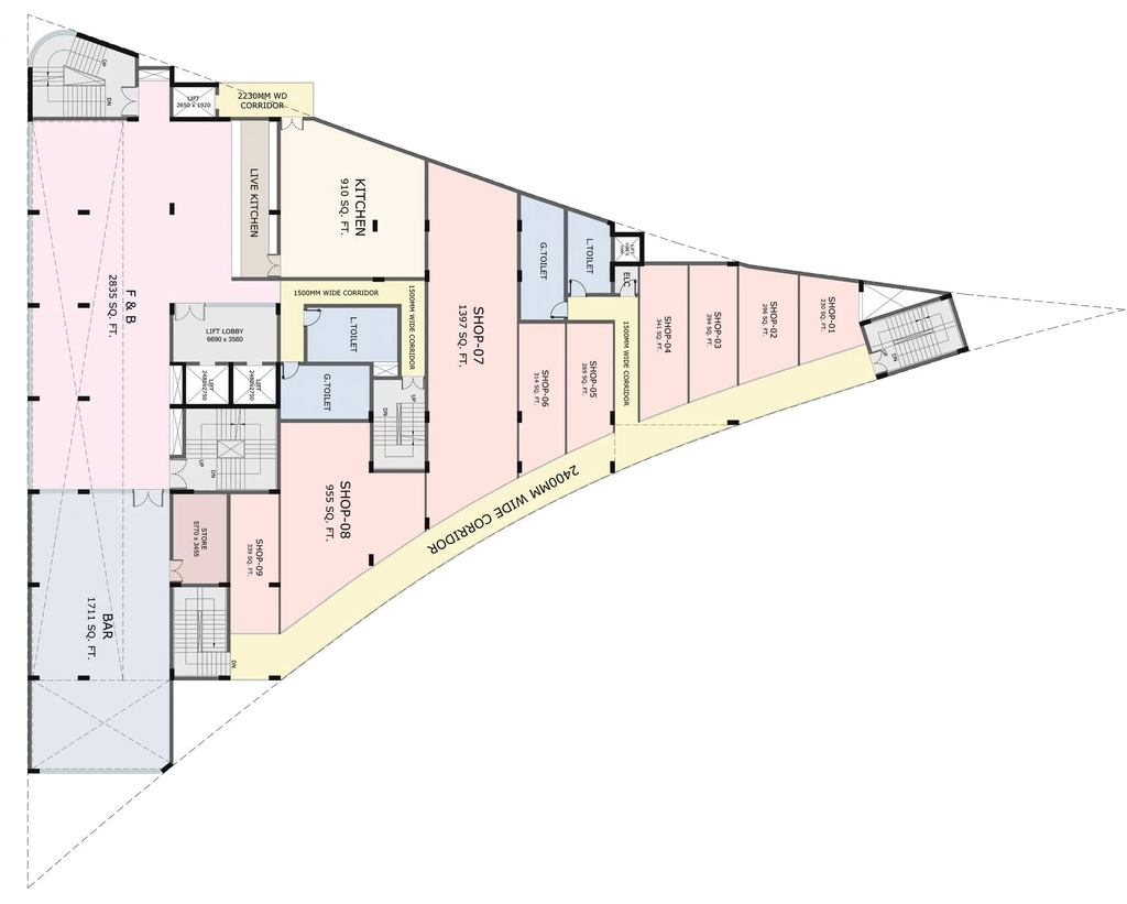 Floor Plan of Commercial Doon Anandam in Sahastradhara Road, Dehradun - Image 418691
