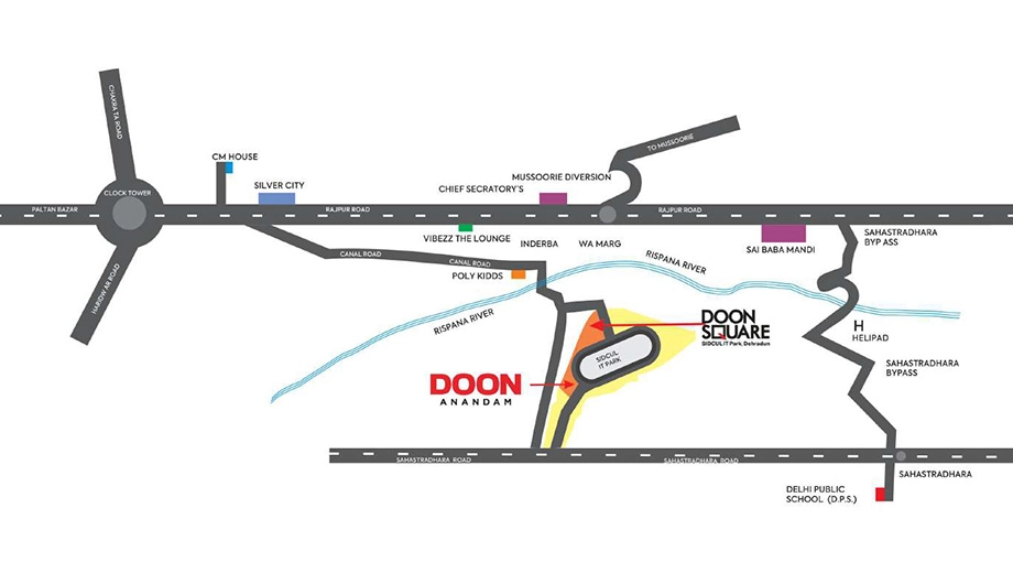 Location of Commercial Doon Anandam in Sahastradhara Road, Dehradun - Image 418690