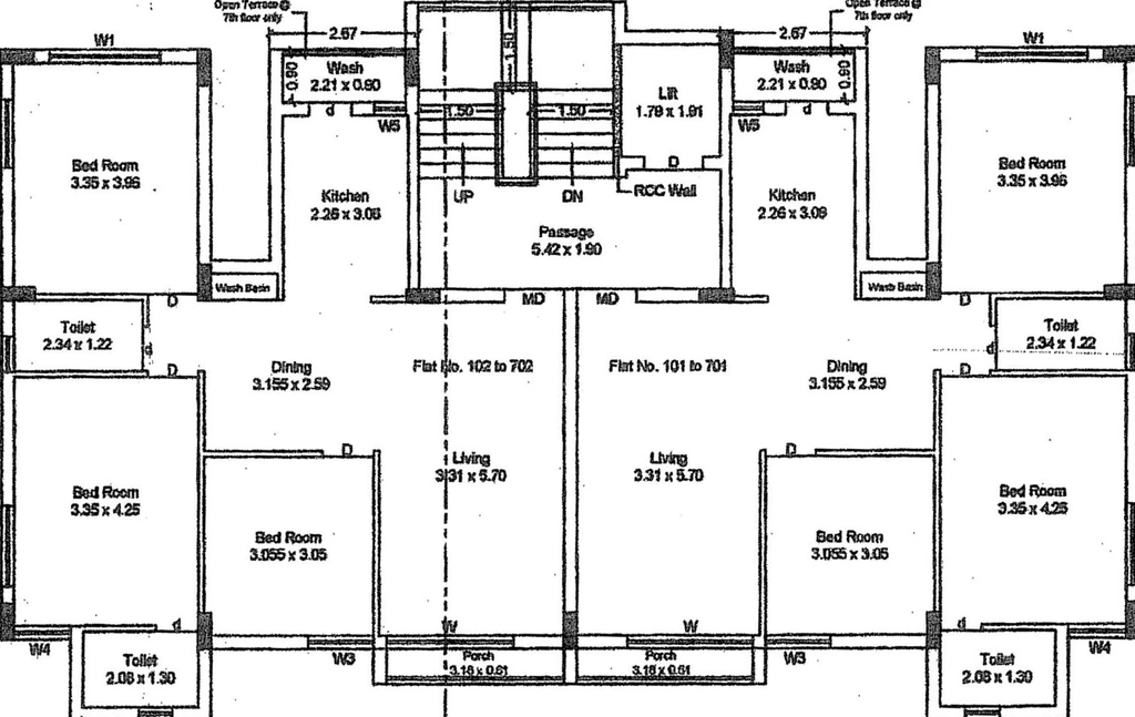Floor Plan of Shreeji Height in Mavdi, Rajkot - Image 418699