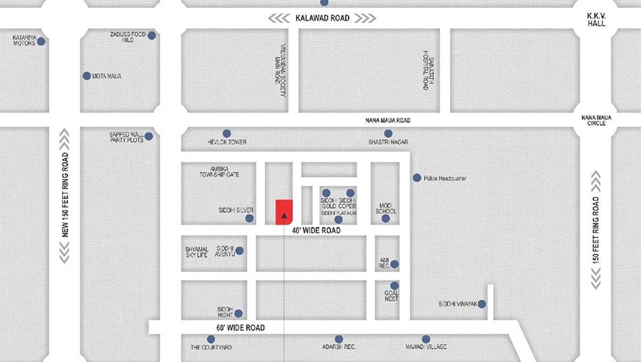 Location of Shreeji Height in Mavdi, Rajkot - Image 418698
