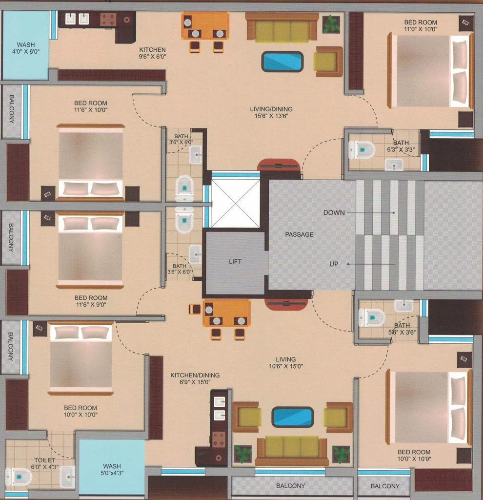 Floor Plan of Shreeji Shivalay Palace in Mavdi, Rajkot - Image 418704