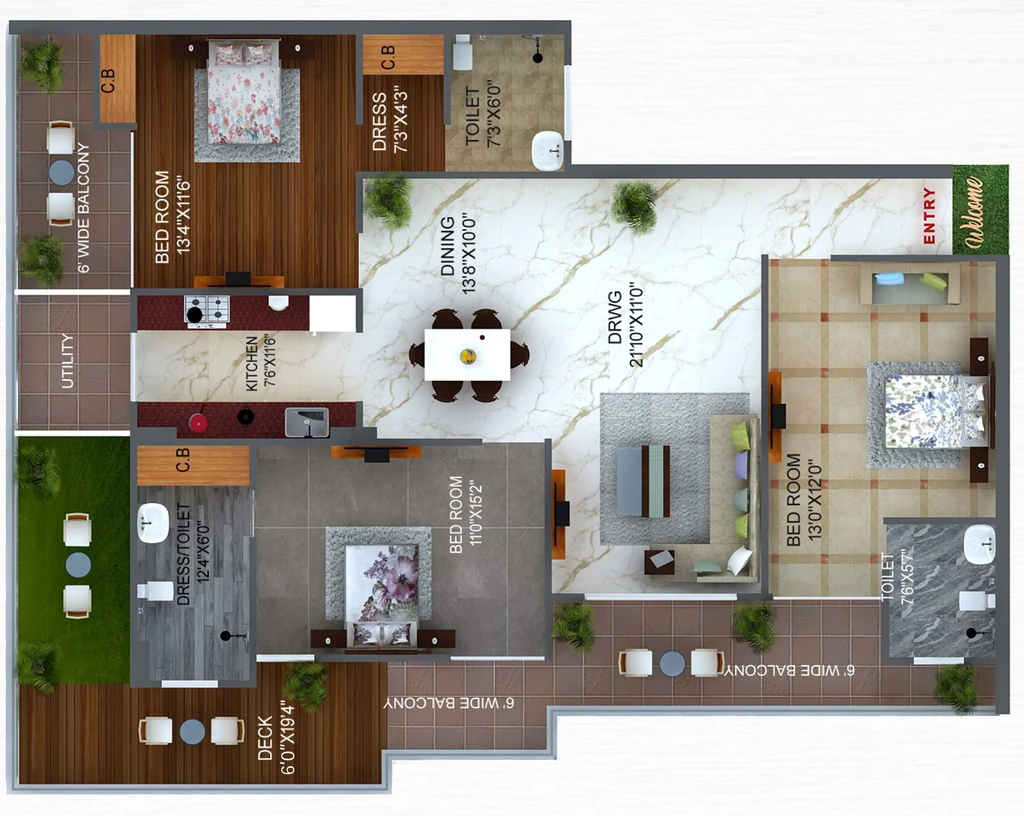 3 BHK Flat in Bayleaf Heights in null, Dehradun - Image 924776