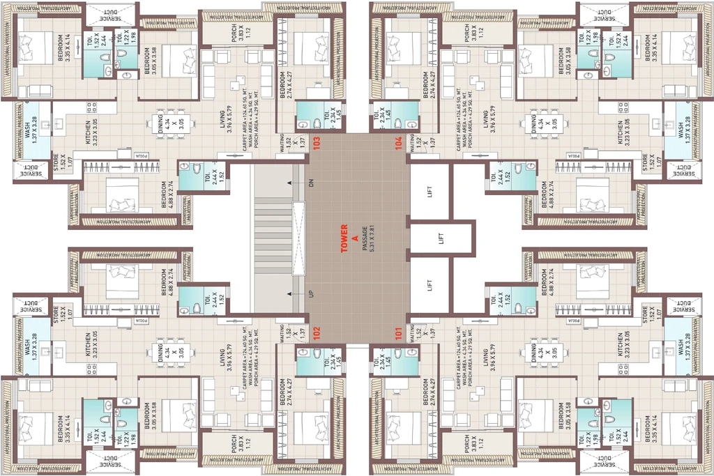 Floor Plan of Shreeji Tulsi Imperia in Mota Mava, Rajkot - Image 418719