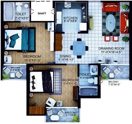 2 BHK Flat in Earthcon Mega County in Mussoorie Road, Dehradun - Image 924779