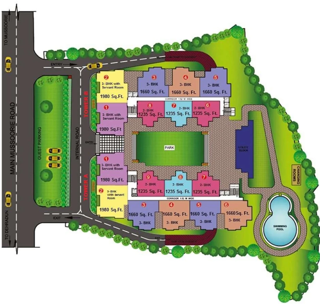 Master Plan of Earthcon Mega County in Mussoorie Road, Dehradun - Image 418726