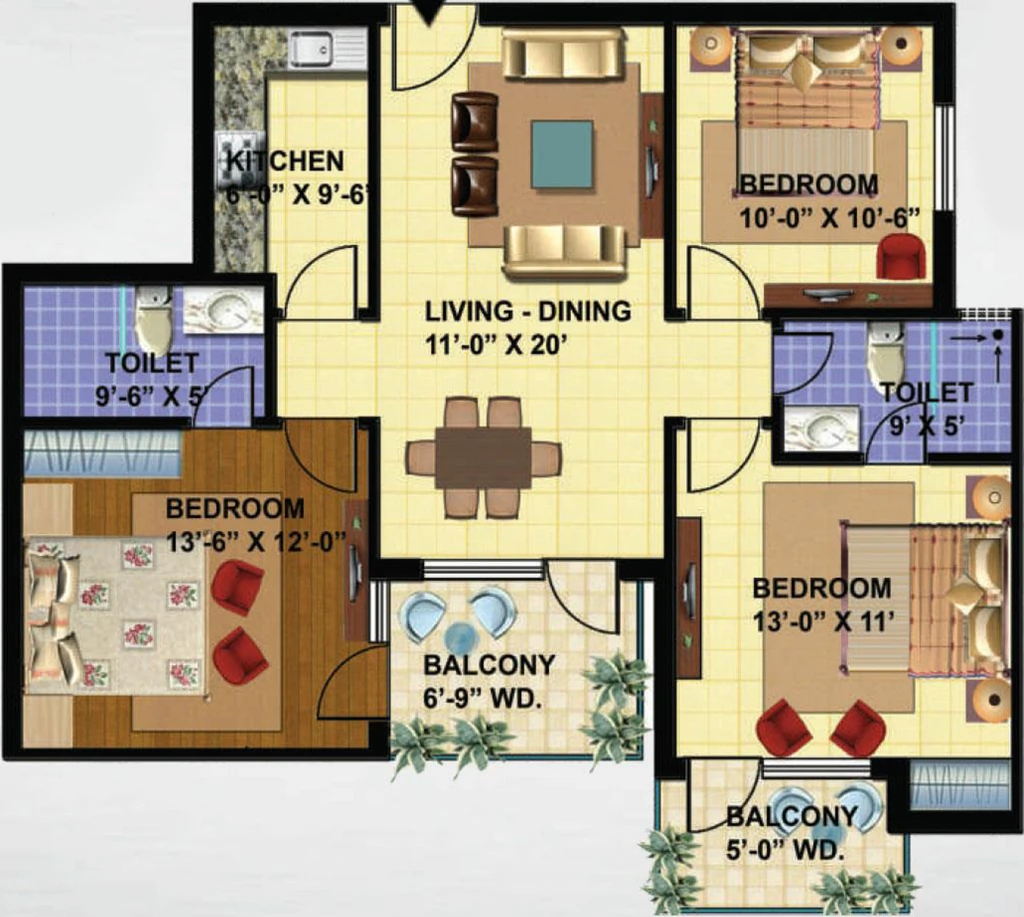 3 BHK Flat in GAV Green View Blossom in Sahastradhara Road, Dehradun - Image 924803