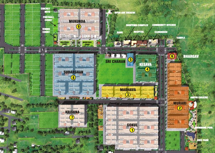 Master Plan of Sri Brundavanam Advaitha in Gannavaram, Vijayawada - Image 418785