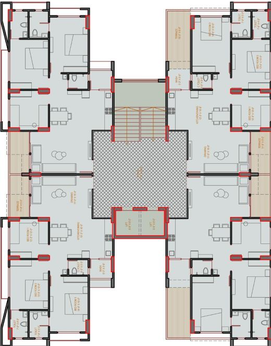 Floor Plan of Lycka Life in Sola, Ahmedabad - Image 26737