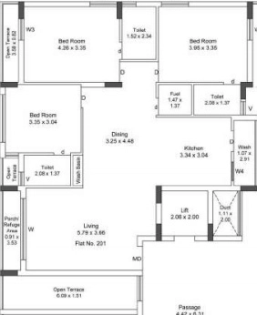 3 BHK Flat in Shubh Hilton Aristo in Mavdi, Rajkot - Image 924807