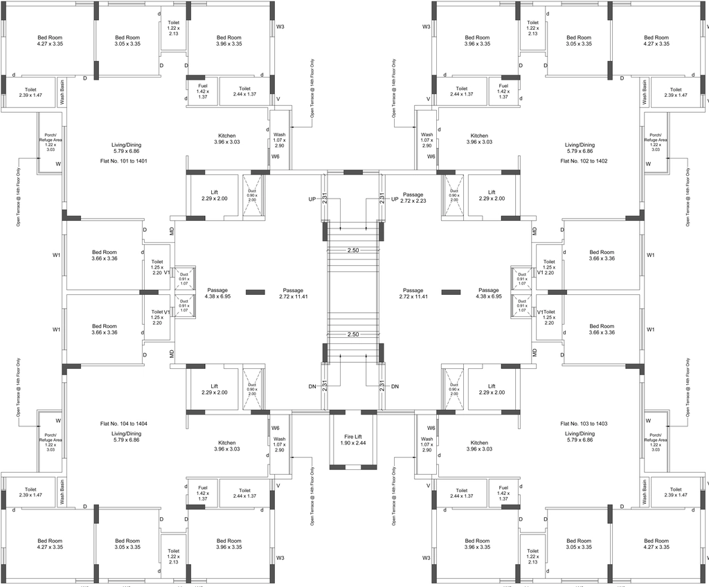 Floor Plan of Shubh Hilton Aristo in Mavdi, Rajkot - Image 418769