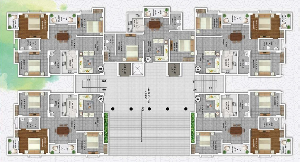 Floor Plan of Sun Syndicate Palace in Panjabari, Guwahati - Image 418791