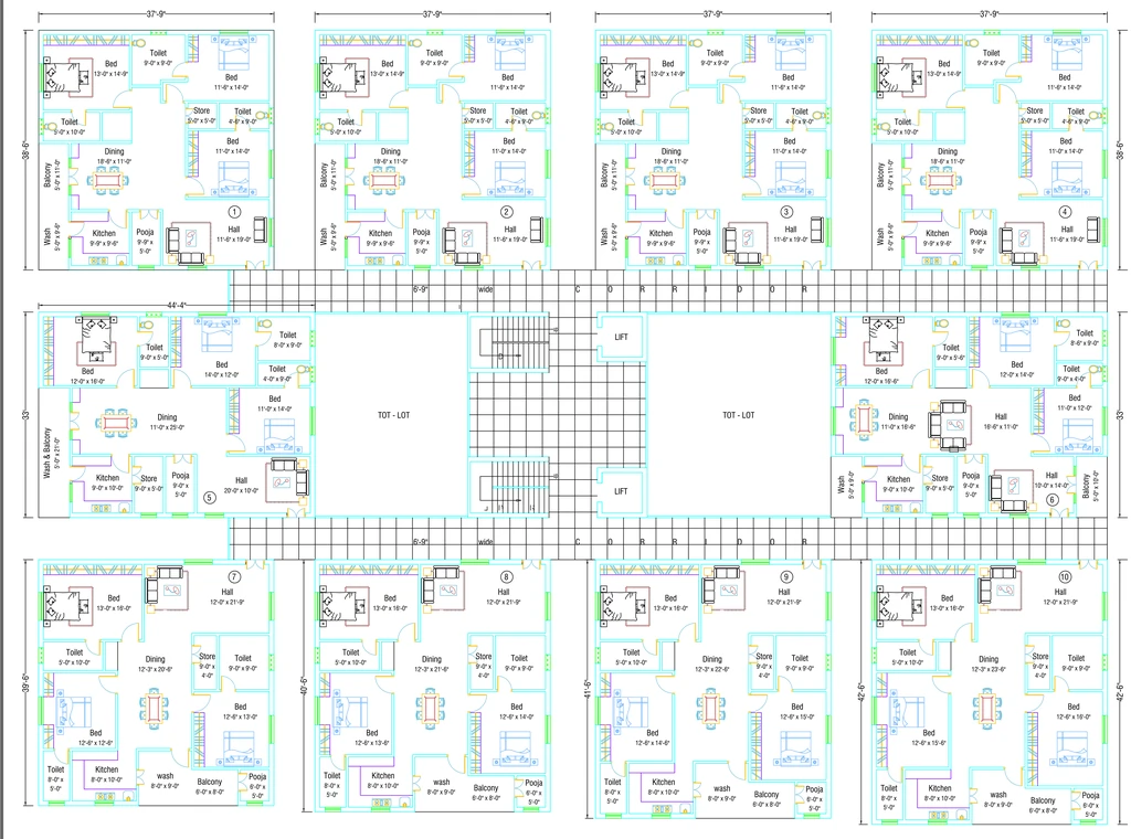 Floor Plan of NTR Dhanalakshmi Towers in Tadigadapa, Vijayawada - Image 418808