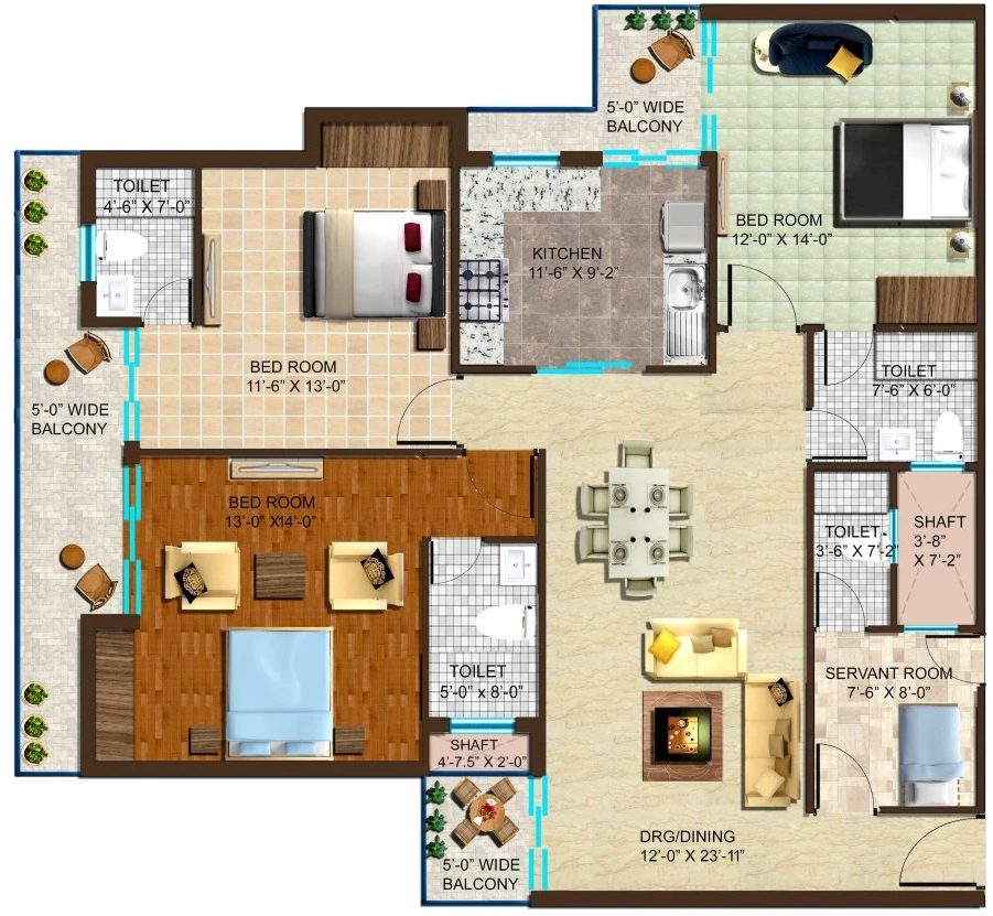 3 BHK Flat in Shakumbhari Foothill Avenue in Malsi, Dehradun - Image 924818