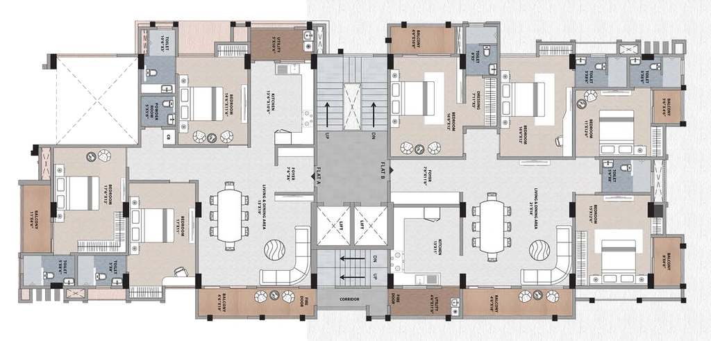 Floor Plan of Uttarayan Aura in null, Guwahati - Image 418831