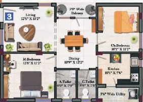 2 BHK Flat in Hycon Elite in Poranki, Vijayawada - Image 924819