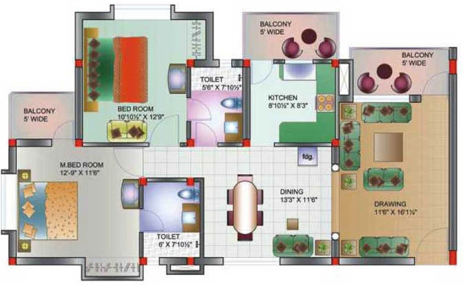 2 BHK Flat in Pearls Paradise in Sahastradhara Road, Dehradun - Image 924823