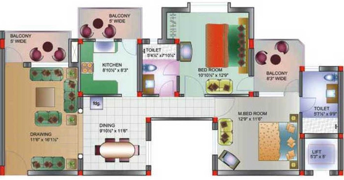 2 BHK Flat in Pearls Paradise in Sahastradhara Road, Dehradun - Image 924824