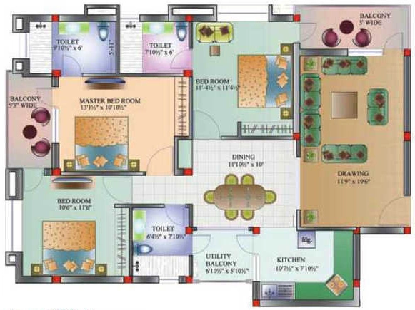 3 BHK Flat in Pearls Paradise in Sahastradhara Road, Dehradun - Image 924825