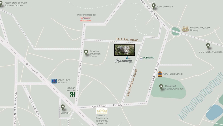 Location of Uttarayan Harmony in null, Guwahati - Image 418856