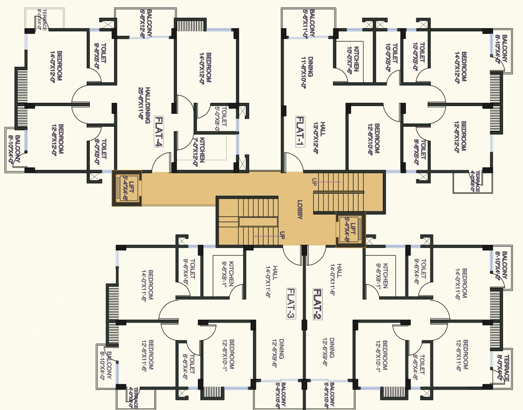 Floor Plan of Uttarayan Prestige in Beltola, Guwahati - Image 418876
