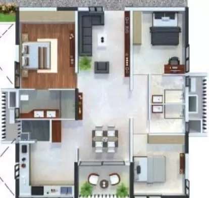 3 BHK Flat in KMV Vivaan Tower in Tadigadapa, Vijayawada - Image 924836