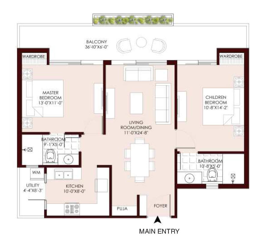 2 BHK Flat in Mist at Mayfair Highlands in Mussoorie Road, Dehradun - Image 924849