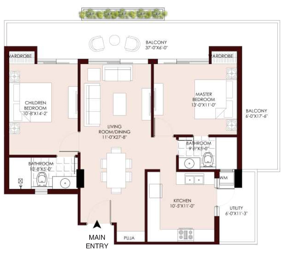 2 BHK Flat in Mist at Mayfair Highlands in Mussoorie Road, Dehradun - Image 924851
