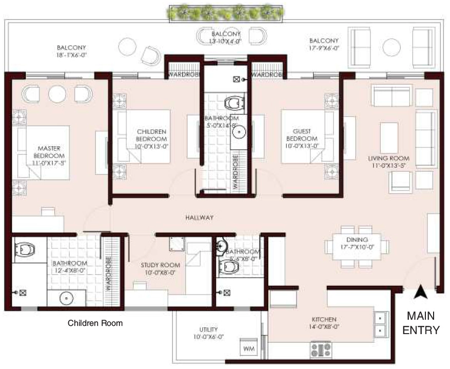 3 BHK Flat in Mist at Mayfair Highlands in Mussoorie Road, Dehradun - Image 924857