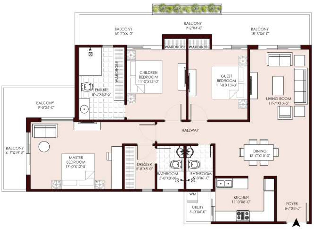 3 BHK Flat in Mist at Mayfair Highlands in Mussoorie Road, Dehradun - Image 924858