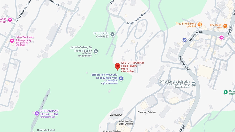 Location of Mist at Mayfair Highlands in Mussoorie Road, Dehradun - Image 418922